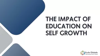 the impact of education on self growth ppt