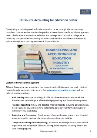 Outsource Accounting for Education Sector