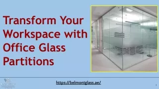 Transform Your Workspace with Office Glass Partitions