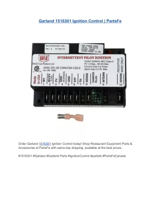 Garland 1516301 Ignition Control | PartsFe