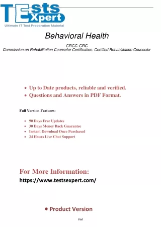 Certified Rehabilitation Counselor Exam Prep Expert CCE-CRC Study Guides
