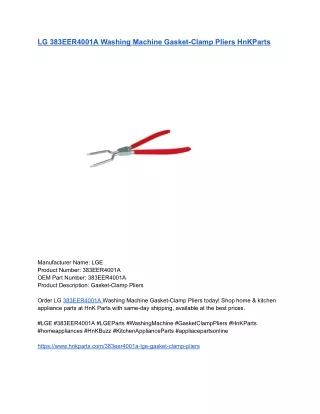LG 383EER4001A Washing Machine Gasket-Clamp Pliers HnKParts