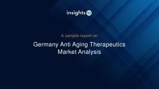 Germany Anti Aging Therapeutics Market Analysis