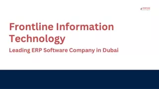 Frontline Information Technology- Top ERP Solution Providers in UAE