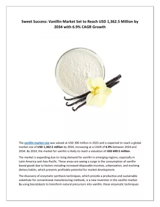 Vanillin Market