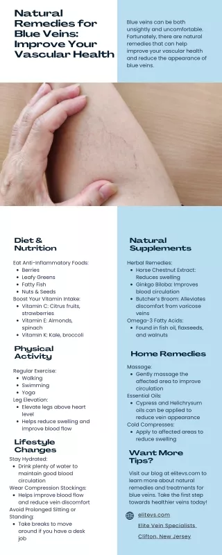 Natural Remedies for Blue Veins: Improve Your Vascular Health