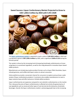 Liquor Confectionery Market