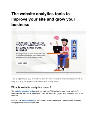 The website analytics tools to improve your site and grow your business