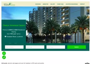 Omega Windsor Greens - 2 & 3 BHK on Faizabad Road, Lucknow