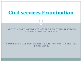 Civil Services examination information