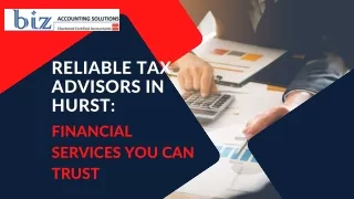 Reliable Tax Advisors in Hurst Financial Services You Can Trust