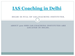 IAS Coaching institutes Delhi