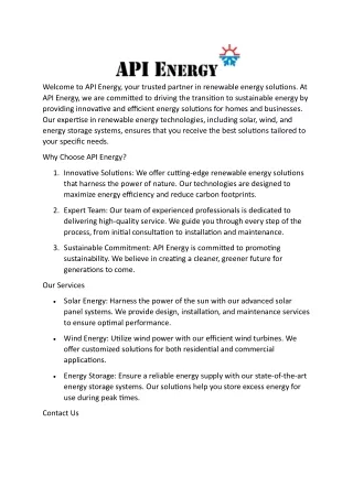 API ENERGY