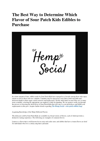 The Hemp Social - sour patch edibles bags