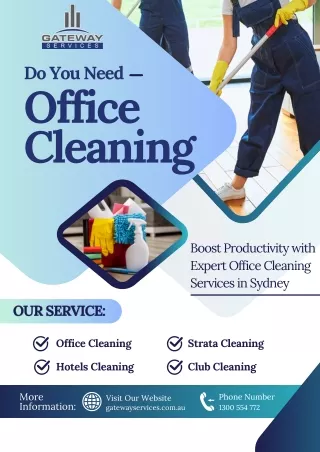 Boost Productivity with Expert Office Cleaning Services in Sydney