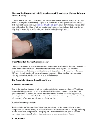 diamond bracelet lab grown