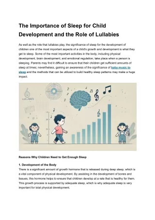 The Importance of Sleep for Child Development and the Role of Lullabies