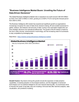 "Business Intelligence Market Revolution: Elevating Data Strategies for Success"
