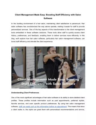 Client Management Made Easy_ Boosting Staff Efficiency with Salon Software