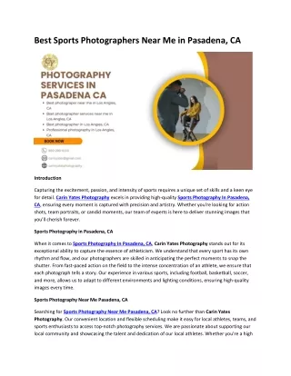 Best Sports Photographers Near Me in Pasadena, CA