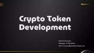 Crypto Token Development Company