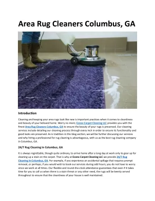 Area Rug Cleaners Columbus, GA