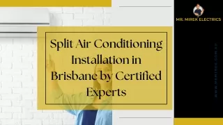 Split Air Conditioning Installation in Brisbane by Certified Experts