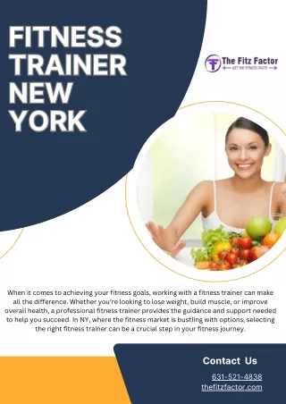 The Fitz Factor: Premier Fitness Training in New York