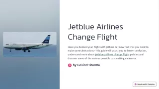 Jetblue Airlines Change Flight Policy Guide