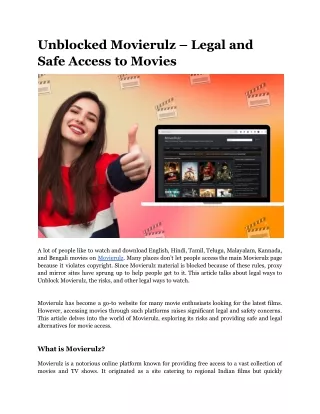 Unblocked Movierulz – Legal and Safe Access to Movies