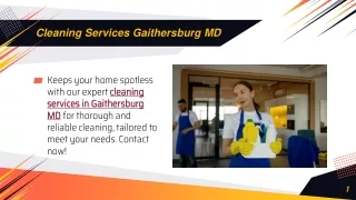 Cleaning Services Gaithersburg MD