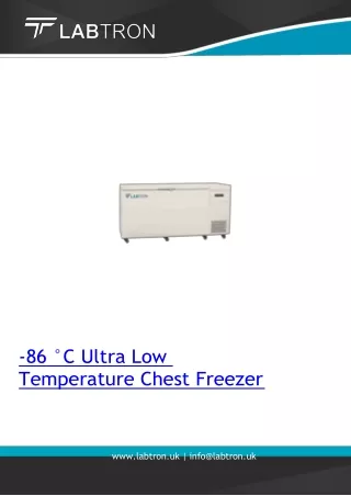 -86 °C Ultra Low Temperature Chest Freezer