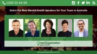 Select the Best Mental Health Speakers for Your Team in Australia