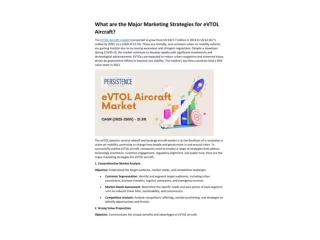 What are the Major Marketing Strategies for eVTOL Aircraft?