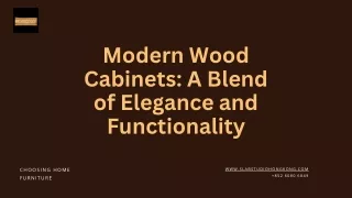 Modern Wood Cabinets A Blend of Elegance and Functionality