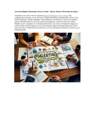 Advanced Digital Marketing Course in Noida - Master Modern Marketing Strategies