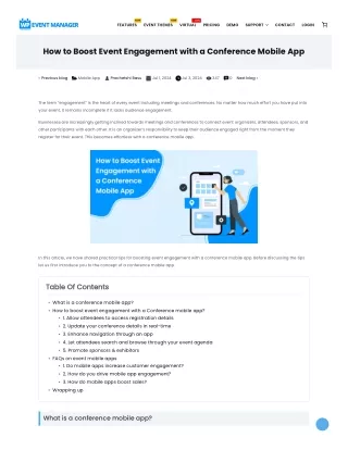 How to Boost Event Engagement with a Conference Mobile App