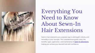 Everything You Need to Know About Sewn-In Hair Extensions