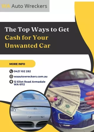 The Top Ways to Get Cash for Your Unwanted Car