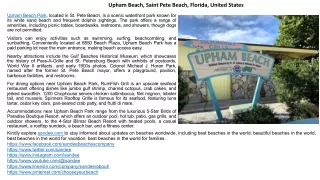 Upham Beach, Saint Pete Beach, Florida: Parking, Camping, Fishing & More