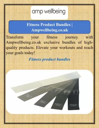 Fitness Product Bundles   Ampwellbeing.co.uk