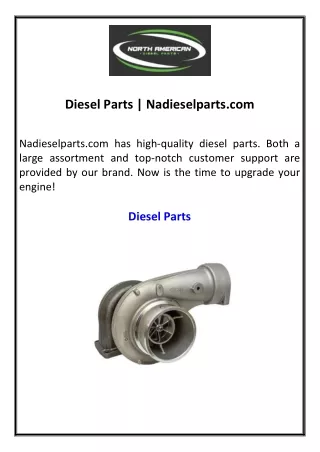 Diesel Parts  Nadieselparts.com