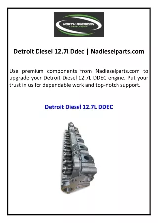 Detroit Diesel 12.7l Ddec Nadieselparts.com