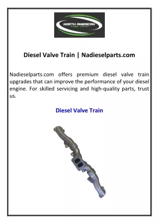 Diesel Valve Train Nadieselparts.com