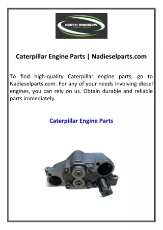 Caterpillar Engine Parts Nadieselparts.com