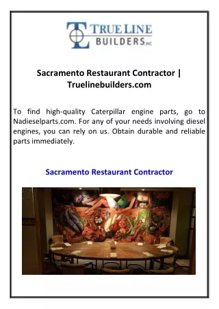 Sacramento Restaurant Contractor  Truelinebuilders.com