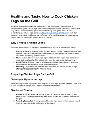 Healthy and Tasty_ How to Cook Chicken Legs on the Grill - Google Docs