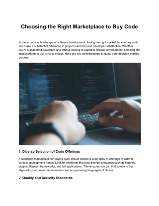 Choosing the Right Marketplace to Buy Code (1)