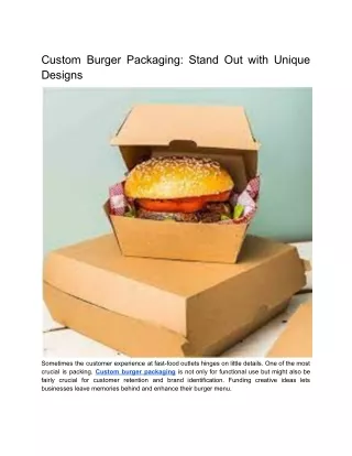 Custom Burger Packaging_ Stand Out with Unique Designs
