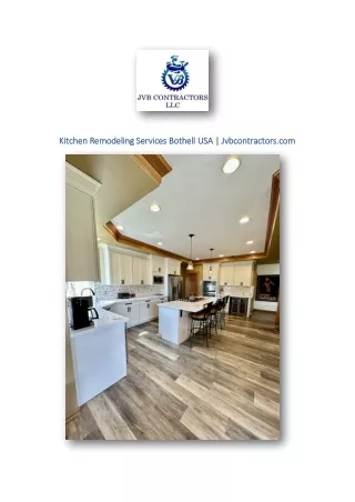 Kitchen Remodeling Services Bothell USA | Jvbcontractors.com